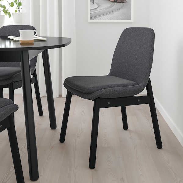 IKEA VEDBO Chair, black, Gunnared dark gray , IKEA Sale | 15946DCFX