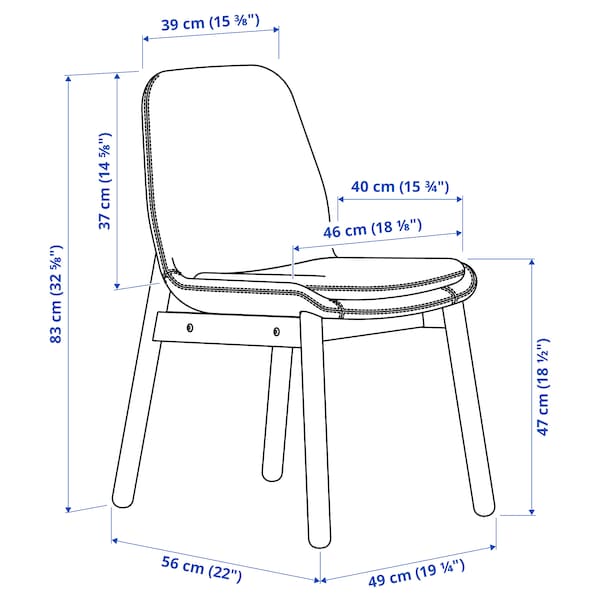 IKEA VEDBO Chair, black, Gunnared dark gray , IKEA Sale | 15946DCFX