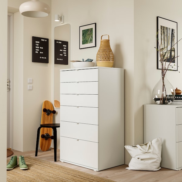 IKEA VIHALS 6-drawer dresser, white/anchor/unlock function, 27 1/2x18 1/2x47 1/4 in , IKEA Sale | 04735VXJR