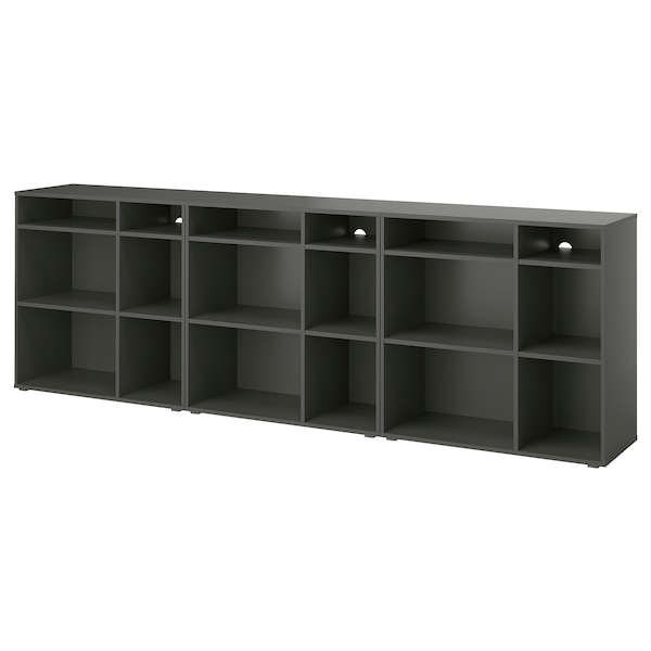 IKEA VIHALS shelving combination, dark gray, 112 5/8x14 5/8x35 3/8 in , IKEA Sale | 38759UIGN