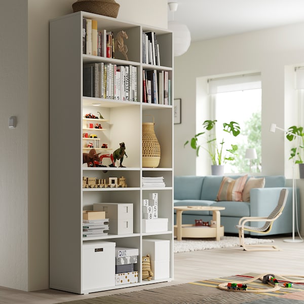 IKEA VIHALS shelving unit with 10 shelves, white, 37 3/8x14 5/8x78 3/4 in , IKEA Sale | 35819QNTD