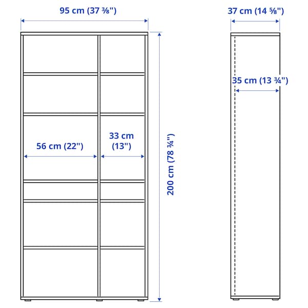 IKEA VIHALS shelving unit with 10 shelves, white, 37 3/8x14 5/8x78 3/4 in , IKEA Sale | 35819QNTD