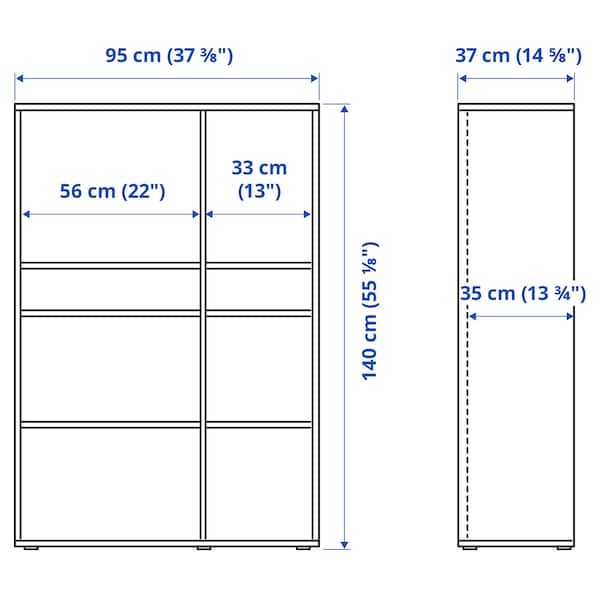 IKEA VIHALS shelving unit with 6 shelves, white, 37 3/8x14 5/8x55 1/8 in , IKEA Sale | 98527CVDI