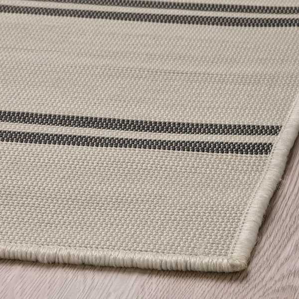 IKEA VIRKLUND rug flatwoven, in/outdoor, beige/dark gray, 5'3 inx7'7 in , IKEA Sale | 36275FNOS