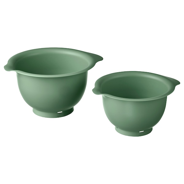 IKEA VISPAD mixing bowl, set of 2, dark green , IKEA Sale | 84365FVJR