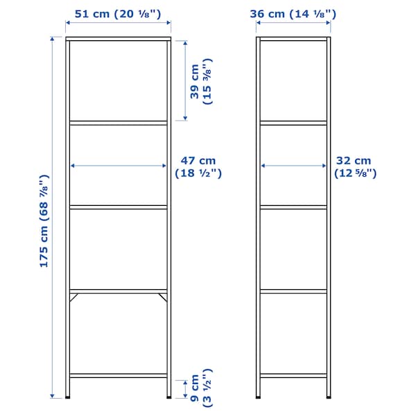 IKEA VITTSJÖ Shelf unit, black-brown, glass, Width: 20  1/8 in , IKEA Sale | 40857YPGK