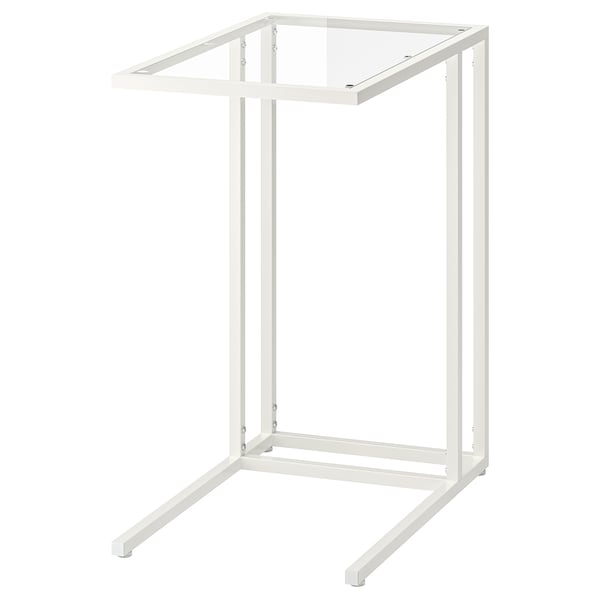 IKEA VITTSJÖ laptop stand, white/glass, 13 3/4x25 5/8 in , IKEA Sale | 43506UECR