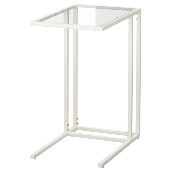 IKEA VITTSJÖ laptop stand, white/glass, 13 3/4x25 5/8 in , IKEA Sale | 43506UECR