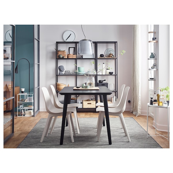 IKEA VITTSJÖ storage combination, black-brown/glass, 59 1/2x14 1/8x68 7/8 in , IKEA Sale | 51840APUM