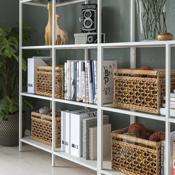 IKEA VITTSJÖ storage combination, white/glass, 78 3/4x14 1/8x68 7/8 in , IKEA Sale | 35920GHXU