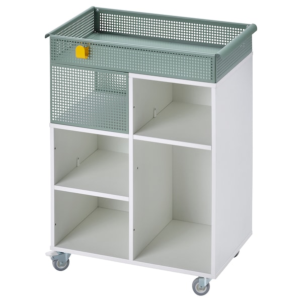 IKEA ÖVNING utility cart, white/gray-green, 21 1/4x13 in , IKEA Sale | 98074BCER