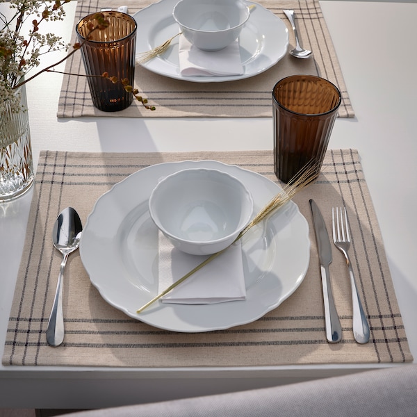 IKEA VÅRARV place mat, dark gray/natural, 13 ¾x17 ¾ in , IKEA Sale | 53429GAYX