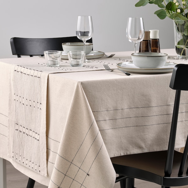 IKEA VÅRARV table runner, dark gray/natural, 14x59 in , IKEA Sale | 98610FGDB