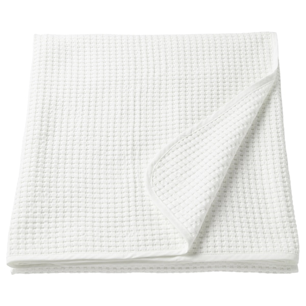 IKEA VÅRELD bedspread, white, 91x98 in , IKEA Sale | 05487YJQR