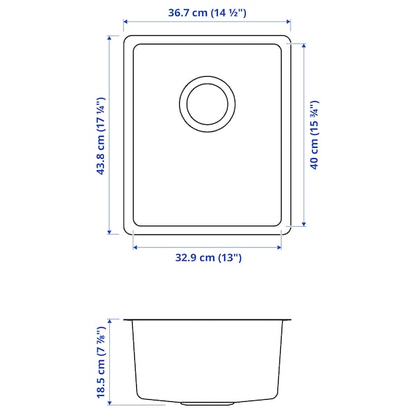 IKEA VRESJÖN sink, stainless steel, 14 5/8x17 3/8 in , IKEA Sale | 82017PYEV