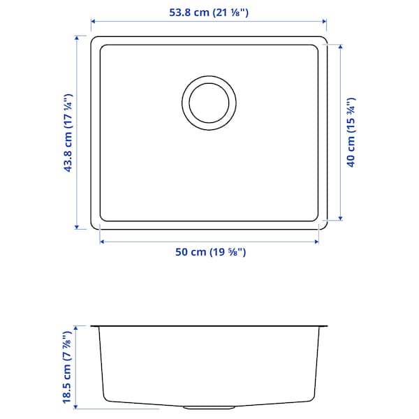 IKEA VRESJÖN sink, stainless steel, 21 1/4x17 3/8 in , IKEA Sale | 62045RVSN