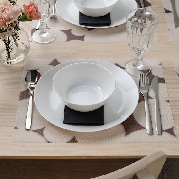 IKEA VÅRKLYNNE place mat, patterned black/white, 14 ¼x11 ½ in , IKEA Sale | 89205YFQM